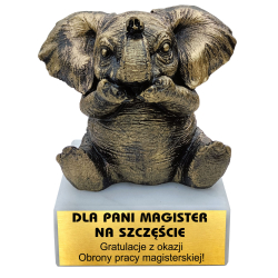 DUŻY SŁONIK NA SZCZĘŚCIE DLA PANI MAGISTER