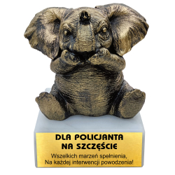 DUŻY SŁONIK NA SZCZĘŚCIE DLA POLICJANTA