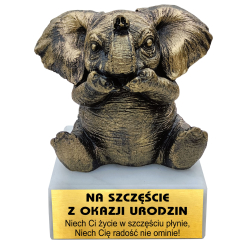 DUŻY SŁONIK NA SZCZĘŚCIE NA URODZINY