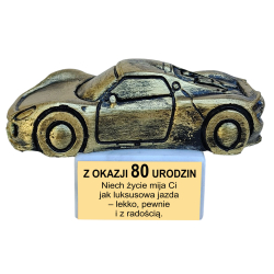 STATUETKA SAMOCHÓD NA 80 URODZINY