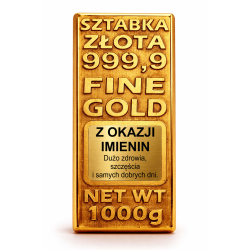 SZTABKA ZŁOTA NA IMIENINY